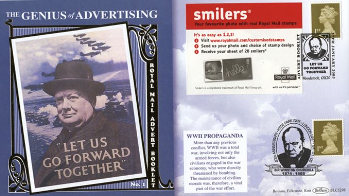 Self Adhesive: 6 x 1st Smilers Advert No.1, Sir Winston Churchill