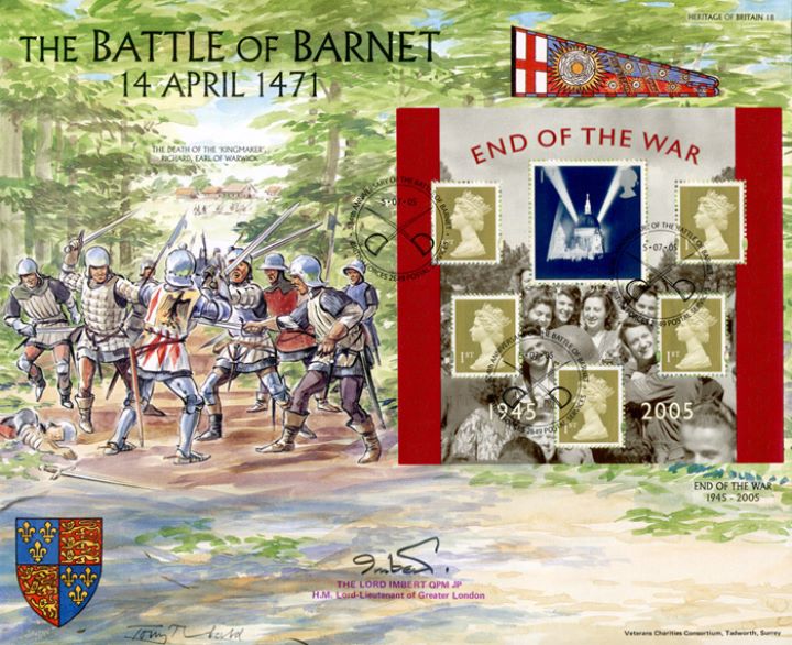 End of the War: Miniature Sheet, The Battle of Barnet