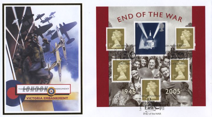 End of the War: Miniature Sheet, Battle of Britain Monument