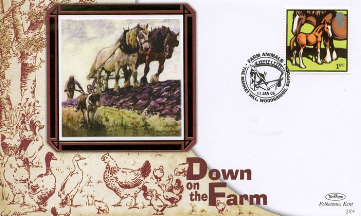 Farm Animals, Horses ploughing field