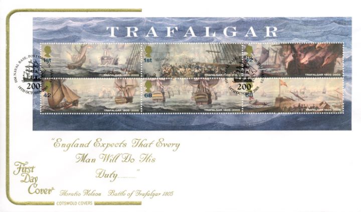 Trafalgar: Miniature Sheet, England Expects.......