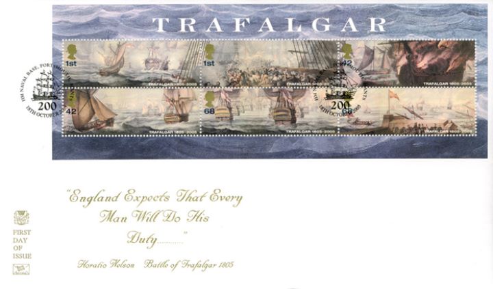 Trafalgar: Miniature Sheet, England Exects....