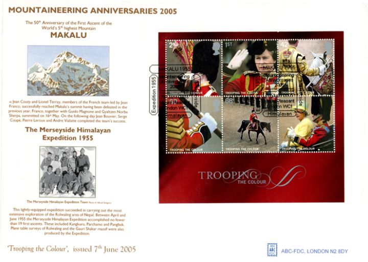 Trooping the Colour: Miniature Sheet, Merseyside Himalayan Expedition