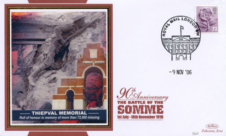 Lest We Forget 2006: Miniature Sheet, Thiepval Memorial