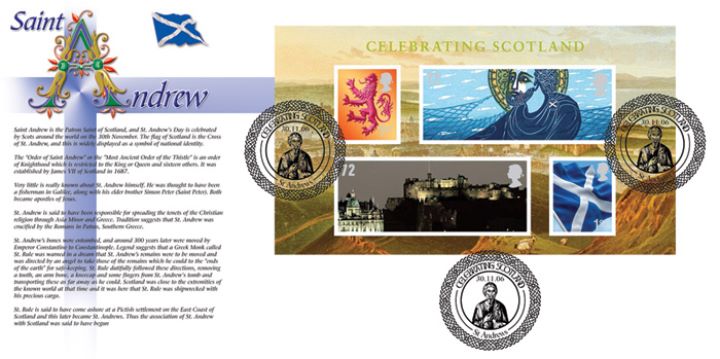 Celebrating Scotland: Miniature Sheet, The Story of St. Andrew