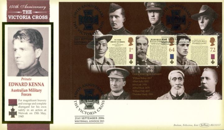 Psb Victoria Cross Pane 1 Private Edward Kenna First Day Cover Bfdc
