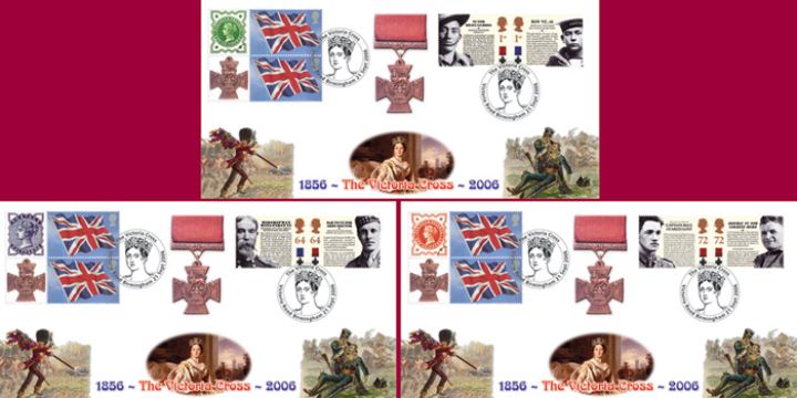 Victoria Cross, Set of 3 covers with Generic Labels