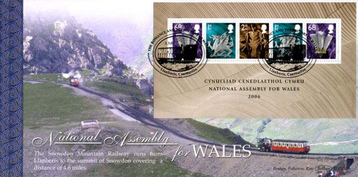 Welsh Assembly: Miniature Sheet, Snowdon Mountain Railway