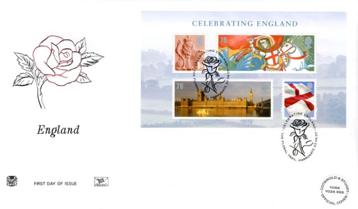 Celebrating England: Miniature Sheet, England's Rose