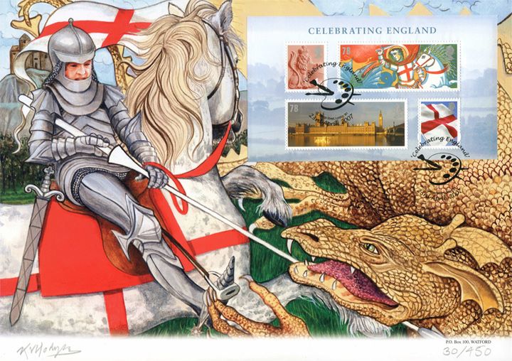 Celebrating England: Miniature Sheet, St George and the Dragon