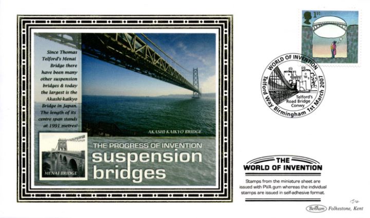 World of Invention: Miniature Sheet, Akashi-Kaikyo Bridge