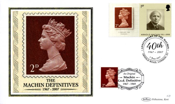 Machin 40 Years: Generic Sheet, The first Machin stamps