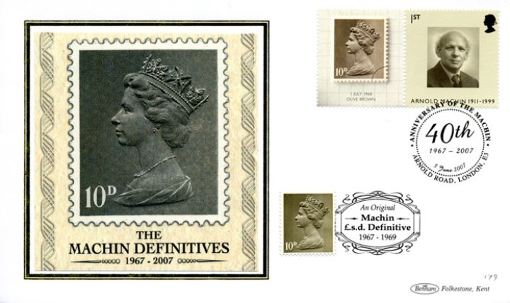 Machin 40 Years: Generic Sheet, The first Machin stamps