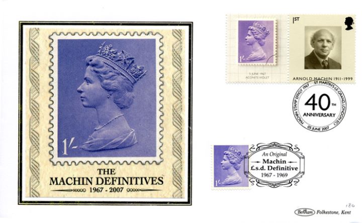 Machin 40 Years: Generic Sheet, The first Machin stamps