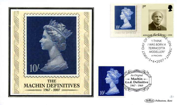 Machin 40 Years: Generic Sheet, The first Machin stamps