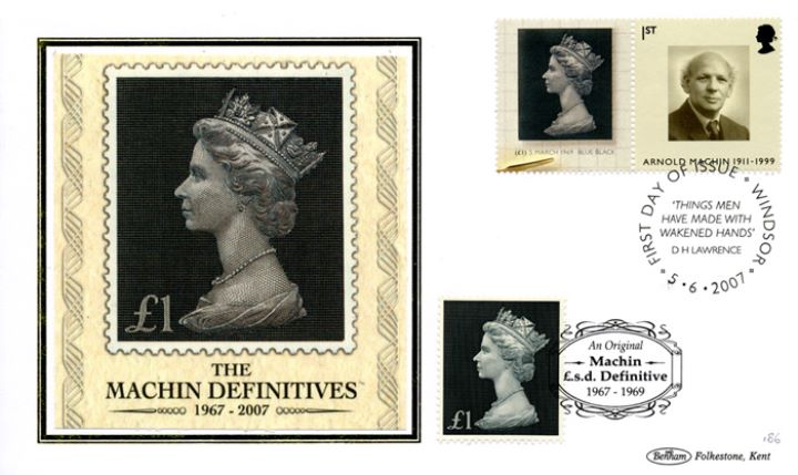 Machin 40 Years: Generic Sheet, The first Machin stamps