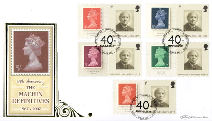 Machin 40 Years: Generic Sheet, 5s Definitive