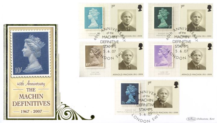 Machin 40 Years: Generic Sheet, 10s Definitive