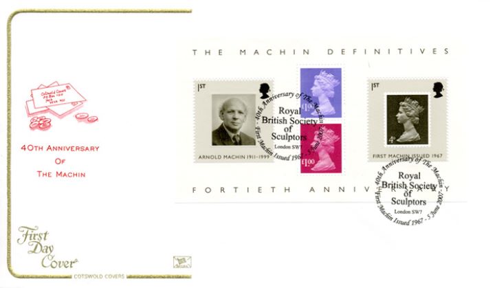 Machin 40 Years: Miniature Sheet, Letters and Coins