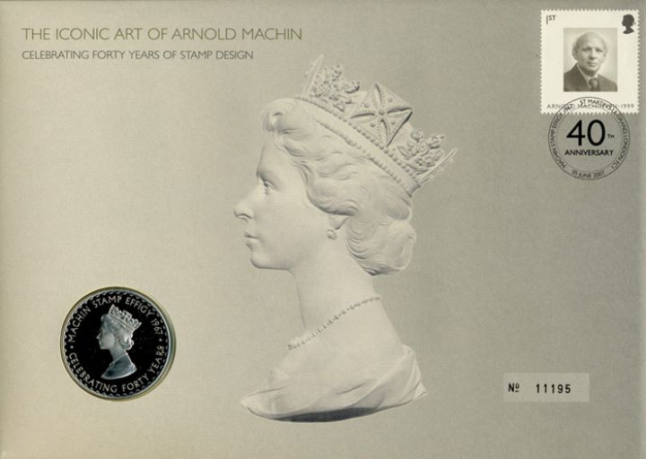 Machin 40 Years: Miniature Sheet, Medal Cover