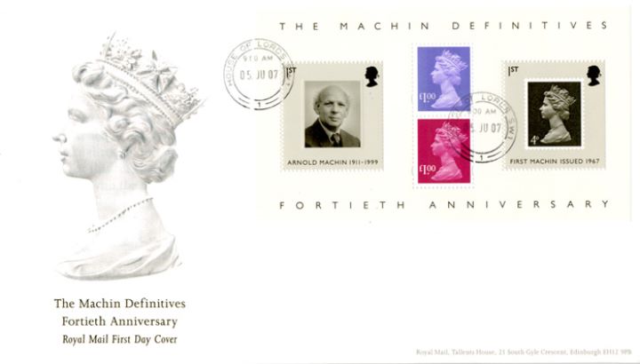 Machin 40 Years: Miniature Sheet, House of Commons & Lords cds