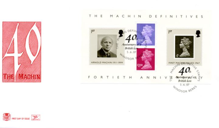 Machin 40 Years: Miniature Sheet, 40 The Machin