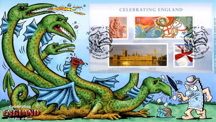 Celebrating England: Miniature Sheet, Dragon