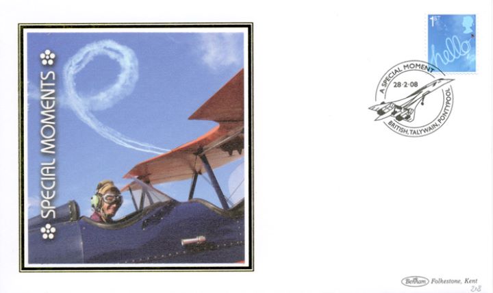 Self Adhesive: 6 x 1st Smilers Advert No. 5, Biplane and Pilot