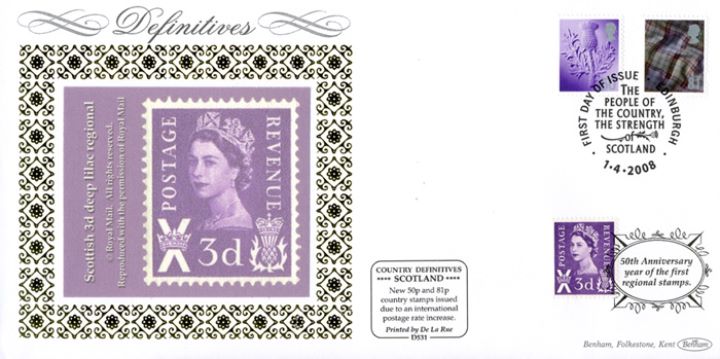 Scotland 50p, 81p, Original 3d Lilac