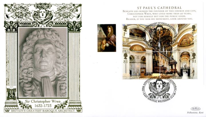 Cathedrals: Miniature Sheet, Sir Christopher Wren