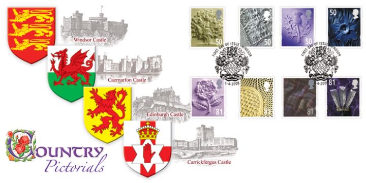 Country Pictorials 2008 Set, Regional Crests and Castles