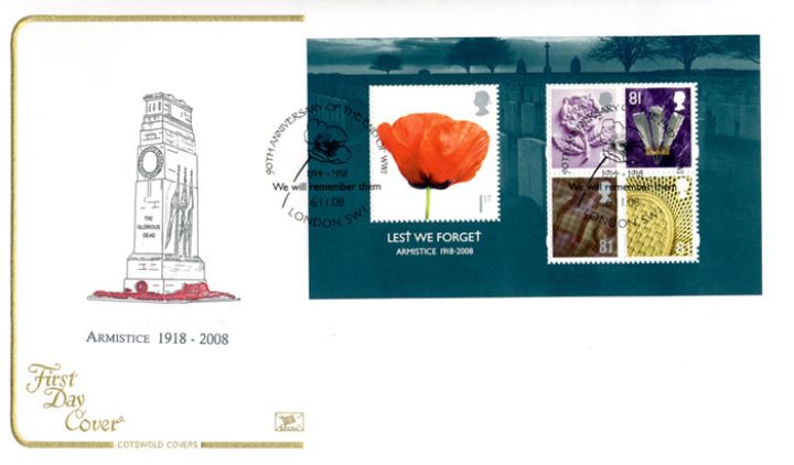 Lest We Forget 2008: Miniature Sheet, The Cenotaph