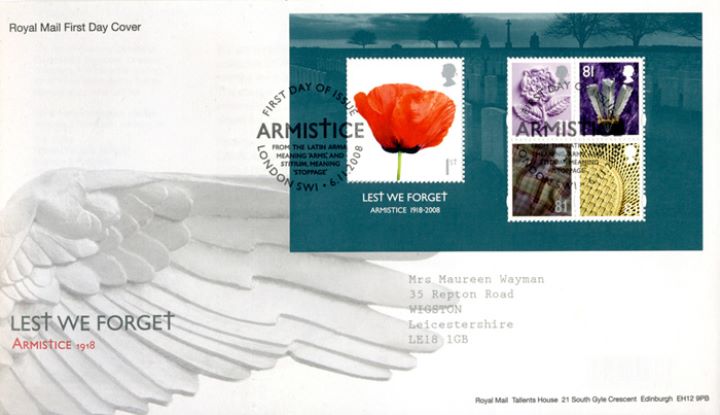 Lest We Forget 2008: Miniature Sheet, Wing