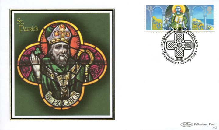 Celebrating Northern Ireland: Miniature Sheet, St Patrick - Stained Glass Window