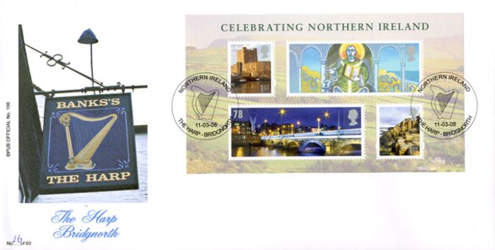 Celebrating Northern Ireland: Miniature Sheet, Banks's The Harp