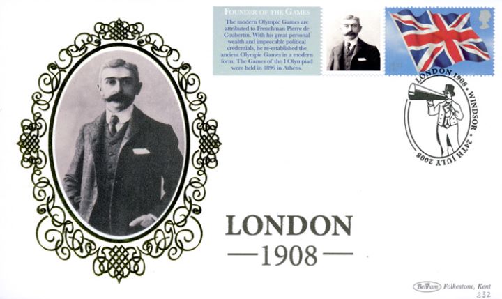 Olympics [Commemorative Sheet], Pierre de Coubertin