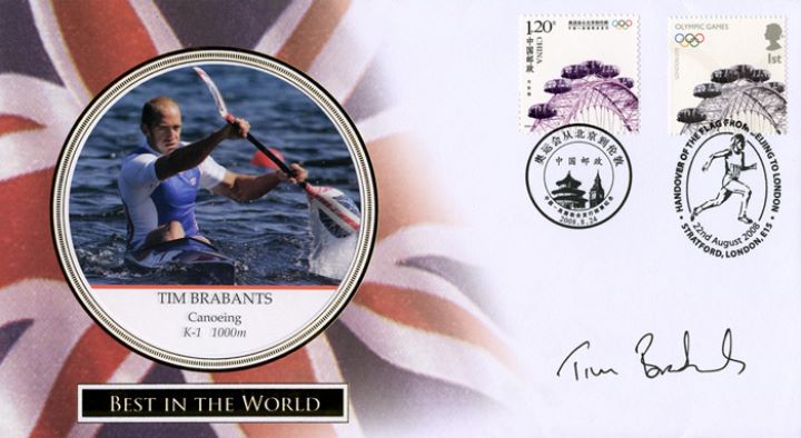 Olympics: Miniature Sheet, Signed Tim Brabants