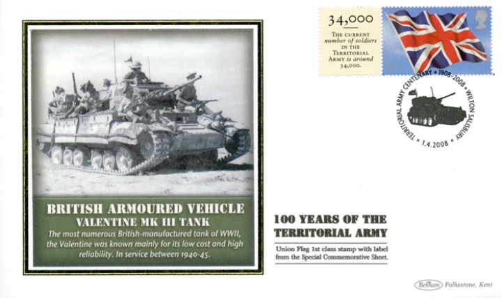 Territorial Army [Commemorative Sheet], Valentine Tank