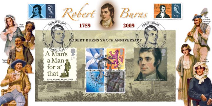 Robert Burns: Miniature Sheet, Burns Characters