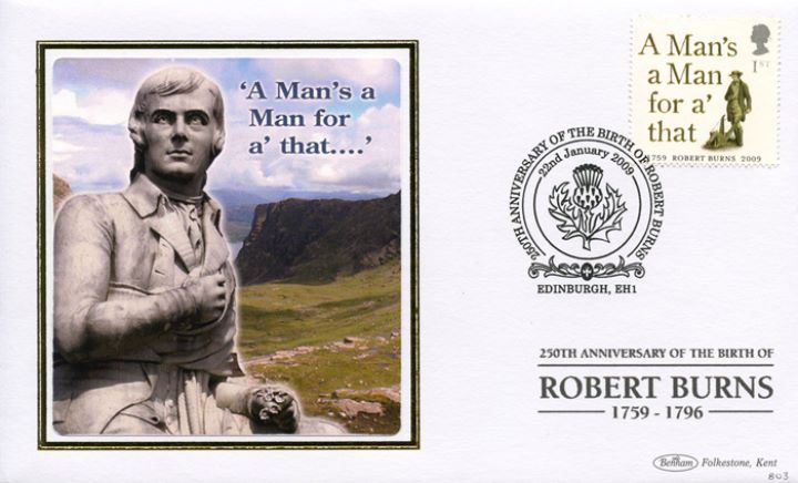 Robert Burns: Miniature Sheet, Statue of Burns