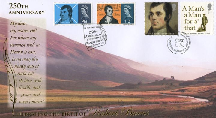 Robert Burns: Miniature Sheet, Scottish Landscape