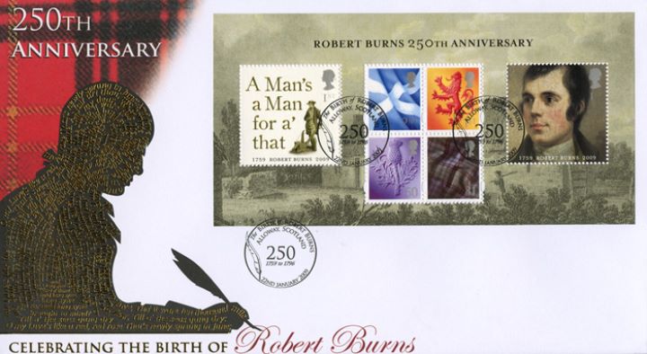 Robert Burns: Miniature Sheet, Burns and Tartan