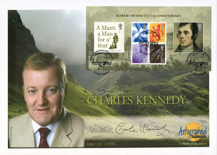 Robert Burns: Miniature Sheet, Charles Kennedy