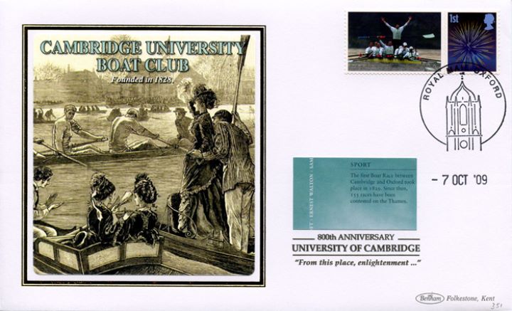 Cambridge University [Commemorative Sheet], University Boat Race