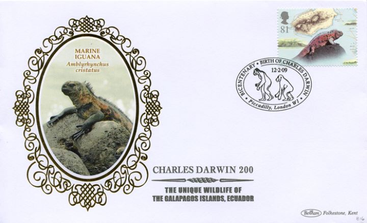 Charles Darwin: Miniature Sheet, Marine Iguana