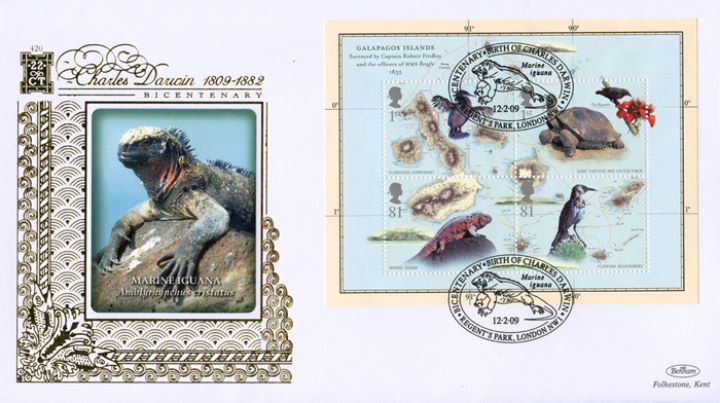 Charles Darwin: Miniature Sheet, Marine Iguana