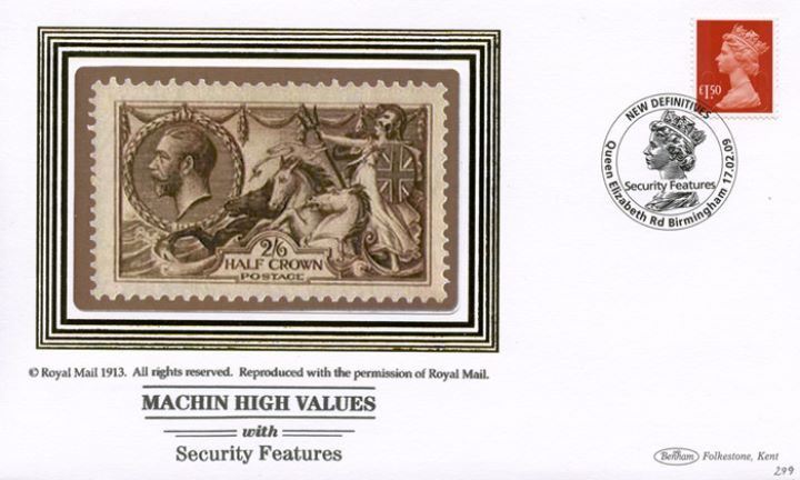 Machins (EP): High Values Security Features, Half Crown 'Seahorses'