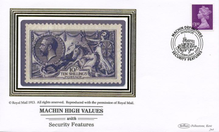 Machins (EP): High Values Security Features, Ten Shillings 'Seahorses'