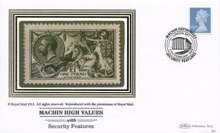 Machins (EP): High Values Security Features, One Pound 'Seahorses'