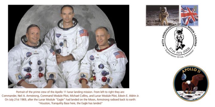 Moon Landing [Commemorative Sheet], The Apollo 11 Crew